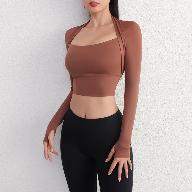 Long Sleeve  Crop Top