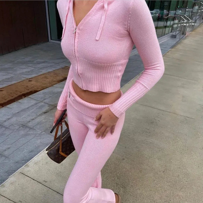 Knitted 2 Piece Tracksuit