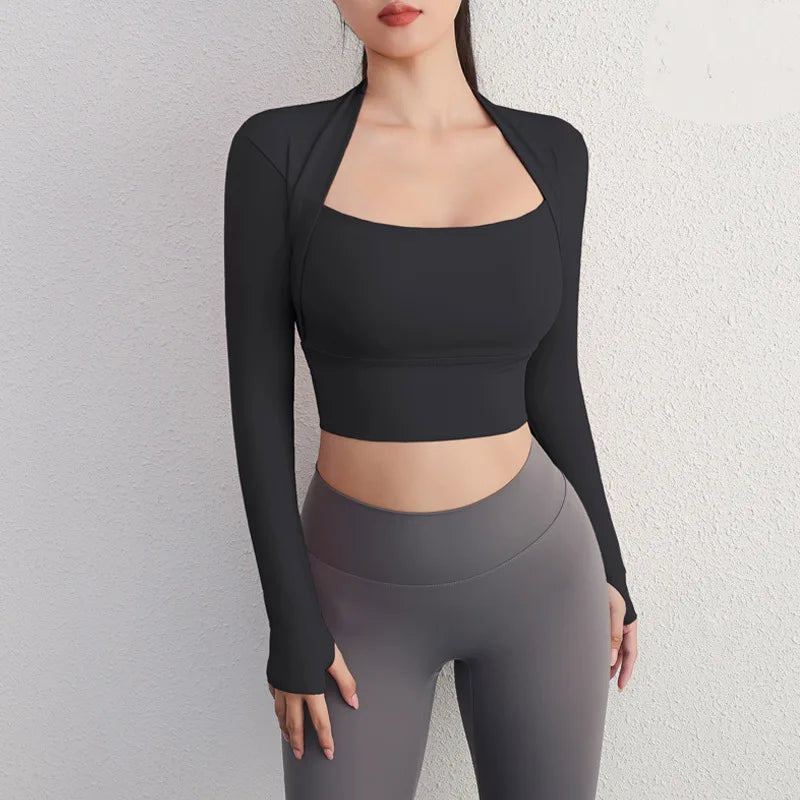 Long Sleeve  Crop Top